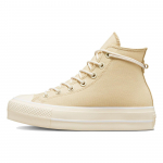 Converse Chuck Taylor All Star Lift Platform Drobė Auk&scaron;ti Oat Milk Moteri&scaron;ki Kedai Rudo Atspalvio A06092C 36.5