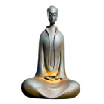 Japonijos geležinės Zazeno Budos figūrėlės miniatiūrinės ketaus vienuolio statulos, meditacijos Budos skulptūra, skirta namų Zen dekoravimui S A
