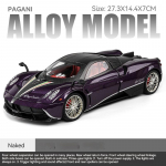 1/18 Pagani lydinio sportinio automobilio modelis, lieto metalo lenktyninio automobilio modelio modeliavimas, garsas ir &scaron;viesa, atitraukiamas vaikų žaislas berniukams, kolekcija, papuo&scaron;alai, dovana