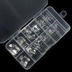 120 permatomų pusiau lipdukų, kojų nagų pagalvėlės, pusiau uždengti netikri nagai, pilni lipdukai, &scaron;viesūs nagų pagalvėlės