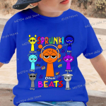 &bdquo;Sprunki Oren Beats&ldquo; spausdinti vaiki&scaron;ki mar&scaron;kinėliai, 2025 m. nauji trumpomis rankovėmis &bdquo;Crew Neck&ldquo; madingi mar&scaron;kinėliai berniukams, mergaitėms &bdquo;Incredibox&ldquo; žaidimo animacinių filmų vir&scaron;ūnės 130