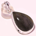 Blue Fire Labradorite Gemstone Pendant Handmade Engagement Jewelry 1.9 o1k95