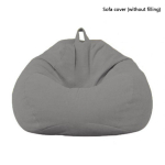 Madingi Unisex svetainės sėdmai&scaron;iai Gultai Lazy Sofa Sėdmai&scaron;is Vidinis Sėdmai&scaron;is Suaugusiesiems Vaikams(Jokio užpildymo) Be užpildo Didelis sofos užvalkalas &scaron;viesiai pilka spalva
