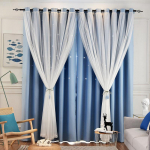 Modernus dvigubo sluoksnio žvaigždžių užtemdančio audinio užuolaidos miegamajam ir svetainei 2*2.7 Eyelet (shortening available)
