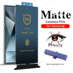 Pilnai dengiantis klijais matinis keraminis privatumo plėvelė Samsung Galaxy S25 S24 S23 Ultra S22 Plus S21 S20 S10 S9 S8 Note 20 Plus 10 9 8 ekranui S25
