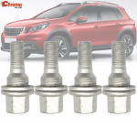 4x automobilio ratų varžtai Veržlės Smeigės 17 mm dangtelio dangtelio varžtai, skirti Peugeot 206 207 208 308 407 508 1007 Citroen C2 C3 C4 C5 C6
