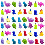 12/24 vnt. Dinzaurai Kawaii Squishies Mochi Squishy Žaislai Streso Mal&scaron;inimo Žaislai Vaikams Berniukams Mergaitėms Gyvūnai &Scaron;ventės Smulkmenos Gimtadienio Dovanos blue
