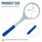 Tvirtas vandens filtro korpuso raktas, skirtas SW-3 Culligan Pentek, 5,93 colio vidinis