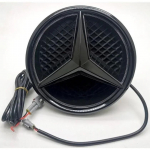 Automobilio priekinės grotelės žvaigždės emblema LED ap&scaron;viečiamas logotipas baltas mėlynas raudonas &scaron;viesos Mercedes Benz W166 X205 GLS350 400 500 550 AMG/GLS63 Glowing blue juoda