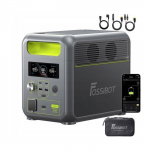 FOSSiBOT F1200 Ne&scaron;iojama elektrinė stotelė 1024Wh, Saulės generatorius 2000W Lauko elektrinė Kelionėms, Stovyklavimui, Kemperiui žalia