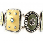 Les Tr&eacute;sors De Lily [E6641] - Bracelet Cr&eacute;ateur 'Oxana' beige gris pilka