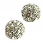 Les Tr&eacute;sors De Lily [G9467] - Boucles Cr&eacute;ateur 'Sissi' blanc - 8 mm balta