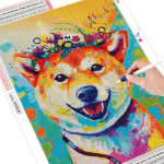 5D deimantinis pie&scaron;imas &scaron;uniui kryželiu dygsnis Visas gręžtuvas 5D deimantinis siuvinėjimas gyvūnų mozaikos rankdarbiai namų dekoravimas Full Round (20X30CM)