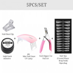 5 g Solid Nail Tips gelis skaidrus sumirkymas UV LED nagų dailės gelio lakas Funkcinis gelis UV lempos nagų priauginimo rinkinys kieto aukso &scaron;unų maistas