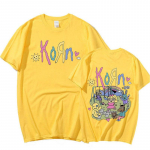 Korn Cartoon Rock Band muzikos albumo mar&scaron;kinėliai Vyri&scaron;ki vintažiniai metalo gotikos dideli mar&scaron;kinėliai Streetwear vasariniai trumpomis rankovėmis mar&scaron;kinėliai L