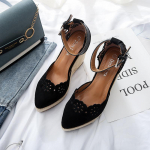 2023 m. vasaros batai Moteri&scaron;ki auk&scaron;takulniai sandalai Retro etniniai moteri&scaron;ki sandalai Eleganti&scaron;ki moteri&scaron;ki auk&scaron;takulniai 40 juoda