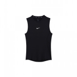 Nike Pro Solid Quick-Dry Compression Rankovių neturintis treniruočių vir&scaron;us Vyri&scaron;ki Vir&scaron;utiniai drabužiai Juodas FB7915-010 S