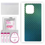 apgo Protective Skin Sticker for the back compatible with Honor 60 SE, Wrap Film, Foil, Vinyl - Pattern Carbon Chameleon CAKA1