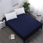 Vandeniui atspari paklodė su elastine juostele Pakeiskite čiužinio apsaugą viengulei dvigulei lovai, dvi atskiros lovos su didele lova, Muti dydis Sheet 80X200x30cm tamsiai mėlyna