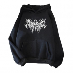 Rudens žiemos unisex džemperis sutraukiamas virvelė Elastinis rankogalis Thorn Print Thick Fleece Patch Pocket Laisvos ilgomis rankovėmis megztinis &scaron;iltas vir&scaron;us M abrikosas