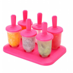 Ledai Auk&scaron;tos kokybės Ekologi&scaron;ki rankų darbo &scaron;aldyti lazdelės Ledo kubelių padėklas Lolly Maker &bdquo;Pasidaryk pats&ldquo; popsicle formelių rinkinys Virtuvės reikmenys Subtilūs papuo&scaron;alai 4 raudona