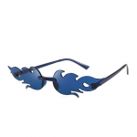 Moterys Vyras Vintažiniai skaidrūs mažo rėmelio akiniai nuo saulės Retro akinių mada One Size mėlyna