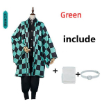 Anime Demon Slayer Kimetsu No Yaiba Tanjirou Kamado Nezuko Cosplay Moterų ir Vyrų Vaikų Kimono Cosplay Kostiumų Helovino rinkiniai 150cm