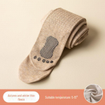 Vaiki&scaron;ki neslystantys &scaron;ukuotinės medvilnės leginsai: Rudens ir žiemos sukamas &scaron;lifuotas dizainas Size M (Height 85-100)