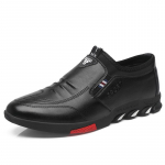 6 cm Nematomai Auk&scaron;tį Didinantys Vyri&scaron;ki Kvėpuojantys Odiniai Laisvalaikio Batai - Madingas Korėjieti&scaron;kas Universalus Dizainas lace-up, 42 juoda