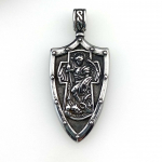 Nerūdijančio plieno Guardian Shield pakabukas pakabukas Vintažinis titano plieno vyri&scaron;kas karoliai Graikijos God Of War megztinio grandinės priedai