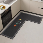 L formos sugeriantis virtuvės kilimėlis &ndash; mink&scaron;tas, atsparus ne&scaron;varumams, lengvai prižiūrimas, diatomito purvo grindų kilimėlis 80x150cm