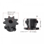 Vienos gijos 1/4 colio žingsnio ritininės žvaigždės, 25 grandinės, pramoninės pavaros žvaigždės, ritininė grandinė Inner aperture 5mm
