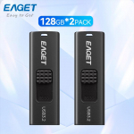 2 vnt. Ne&scaron;iojami USB 3.2 atmintukai su i&scaron;traukiamu slankiojančiu dangteliu, didelės spartos duomenų saugojimo laikmenos, skirtos PC ir ne&scaron;iojamajam kompiuteriui 128G