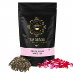TEA SENSE Rožių patalas Baltosios arbatos | 50g | Palaidi lapeliai | &Scaron;velnus Gėlių Raminantis | 25+ puodeliai