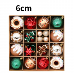 42 vnt. 6 cm Kalėdų eglutės burbulai &scaron;ampano spalvos, Kalėdų eglutės pakabinami papuo&scaron;imai, Kalėdinė namų dekoracija, 2026 Naujųjų metų vakarėlio dovanos įvairiaspalvis