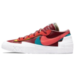 Nike KAWS x sacai x Blazer Low Team Red Unisex sportbačiai Hot-Lava White DM7901-600 40.5