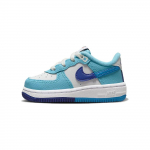 Nike Force 1 LV8 2 TD Split - &Scaron;viesiai mėlynos Kūdikių sportbačiai Balti Giliai karali&scaron;kos mėlynos Baltijos mėlynos DX2165-100 23.5