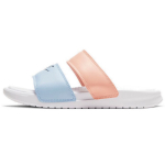 Nike Benassi Duo Ultra &Scaron;lepetės Mados Trendas Guminis Padukas Neslystančios &Scaron;lepetės Moteri&scaron;kos &Scaron;lepetės Mėlynos Rožinės 819717-109 35.5