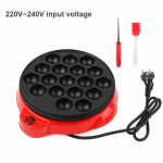 650W Buitinė Maruko Kepimo Ma&scaron;ina Elektrinis Takoyaki Gaminimo Prietaisas Spurgos A&scaron;tuonkojų Kamuoliukai 18 Skylių Kepimo Plok&scaron;tė Profesionali Virimo Įranga black
