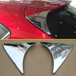 Galinio spoilerio apdailos detalės Mazda 3 Hečbekui 2014-2018 m. Chromuoti sparno priedai black