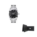 TISSOT Windy Collection Kvarcinis mechanizmas Atsparus vandeniui Kasdieniam naudojimui Vyri&scaron;ki laikrodžiai Laikrodis Juodas ciferblatas T127.410.11.051.00-
