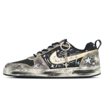 Nike Court Borough Pixel Shooting Stars, Graffiti, Hand Drawn, Ink Splatter, Distressed Low top Skateboard Shoes Men's 844881-005(Team1134-) 42.5 black