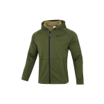 Nike Pro Therma-FIT Žalias Juodas Vyri&scaron;kas Standartinio Kirpimo Vilnos Džemperis Su Gobtuvu Ir Užtrauktuku DD2125-326 L
