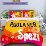 3 vnt. Spezi logotipų ra&scaron;to patalynės komplektas, apkloto užvalkalų komplektas apima apkloto užvalkalą ir pagalvių užvalkalus, puiki visų sezonų miegamojo puo&scaron;mena ir dovana 135cmx200cm