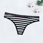 Seksualūs stringeliai, medvilniniai, moteri&scaron;ki kelnaitės su G-stygomis, apatiniai moteri&scaron;ki apatiniai kelnaitės, apatinis trikotažas, moteri&scaron;kas bikinis, 1 dalis M juoda