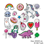 Vienaragio gėlių aplikacijų rinkinys, &scaron;ilumą perne&scaron;antis drabužis, dekoras, pasidaryk pats, aksesuarai, ženkliukai, lygintuvai