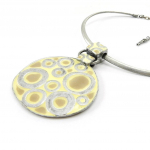 Les Tr&eacute;sors De Lily [E0684] - Collier Cr&eacute;ateur 'Mimosas' Beige smėlis