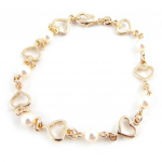 Les Tr&eacute;sors De Lily [G1720] - Bracelet Plaqu&eacute; Or 'All&eacute;gresse Perl&eacute;e' love