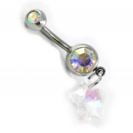 Les Tr&eacute;sors De Lily [H9422] - Body Piercing 'Etoile' blanc bor&eacute;al balta