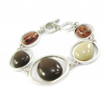 Les Tr&eacute;sors De Lily [H9827] - Bracelet Cr&eacute;ateur 'M&eacute;tisse' marron beige ruda